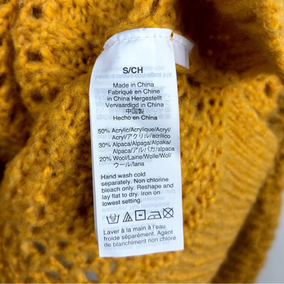 Madewell Windemere Pointelle Pullover Sweater Golden Sunset - Picture 5 of 8